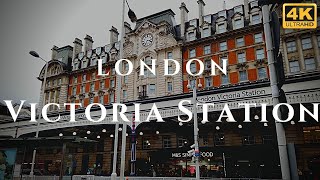 London Victoria Station Walk Through England 4K [upl. by Ayamahs]