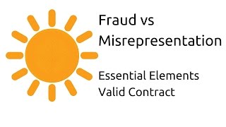 Fraud vs Misrepresentation  Other Essential Elements of a Valid Contract  CA CPT  CS amp CMA [upl. by Ardnaxela807]