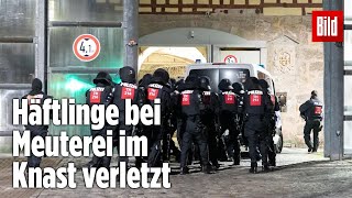 Gefängnismeuterei Polizei stürmt Knast in Thüringen  JVA Untermaßfeld [upl. by Uyr618]